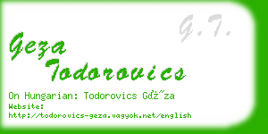 geza todorovics business card